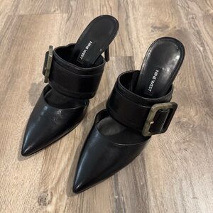 Nine West Black heeled Mules size 7.5